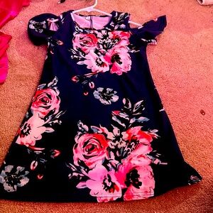 Navy blue pink green teal